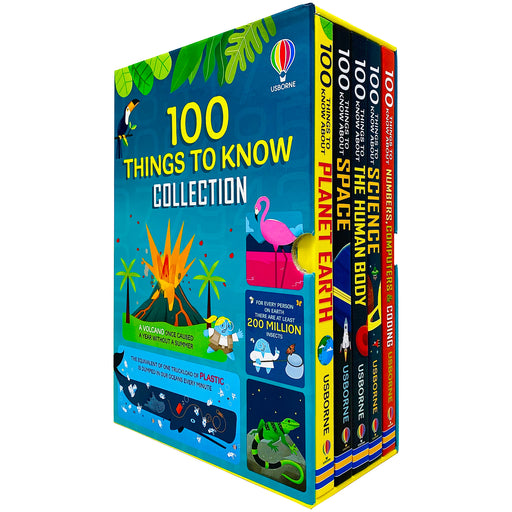 Usborne 100 Things To Know Collection 5 Books Box Set (Planet Earth, Space, Human Body, Science & Numbers, Computers & Coding) - The Book Bundle