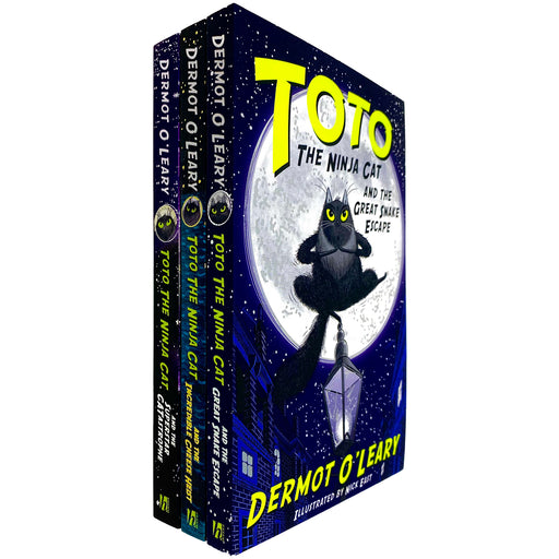Toto the Ninja Cat Series Books 1 - 3 Collection Set by Dermot O’Leary (Great Snake Escape, Incredible Cheese Heist & Superstar Catastrophe) - The Book Bundle