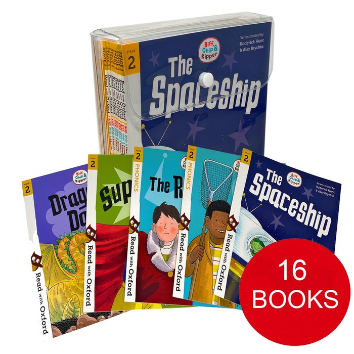 Biff, Chip and Kipper Stage 2 Read with Oxford for Age 4+ School Early Learners -  16 Books Collection Set - The Book Bundle