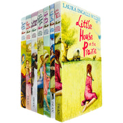 Set of seven Little House on the Prairie paperback books by Laura Ingalls Wilder, fiction collection published by Egmont.