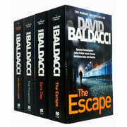 John puller series david baldacci 4 books collection set (zero day,forgotten,escape,no man's land) - The Book Bundle