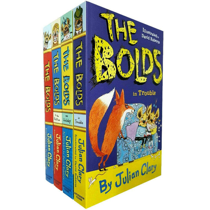 Julian Clary Collection 4 Books Set (The Bolds, The Bolds To The Rescue, The Bolds On Holiday, The Bolds, The Bolds in Trouble) Paperback - The Book Bundle