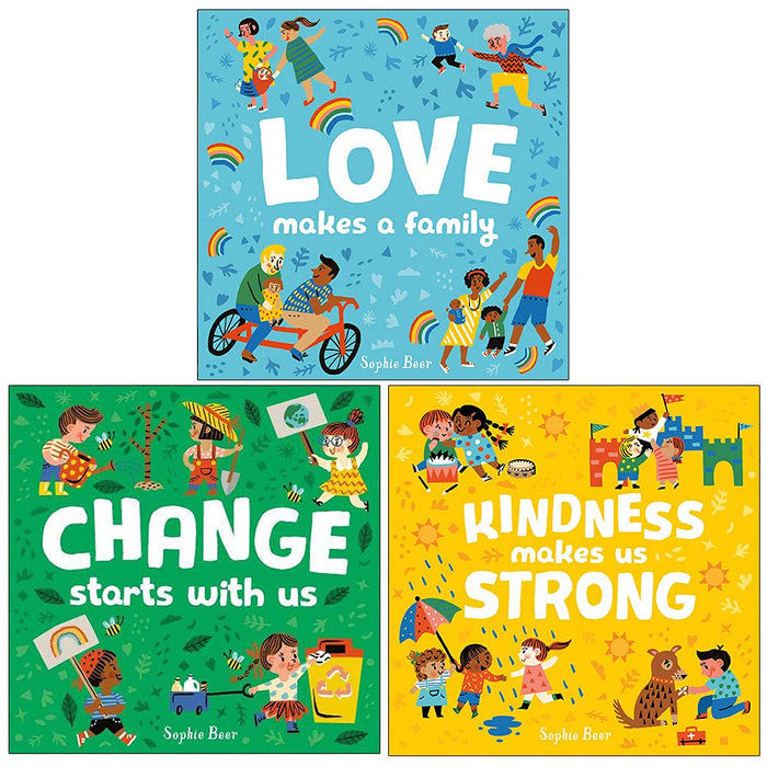 My First Behaviour and Manners Library 3 Books Collection Set By Sophie Beer (Change Starts With Us, Love Makes a Family) - The Book Bundle