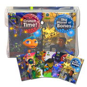 Set of 25 Oxford books from the Project X Alien Adventures series by Steve Cole, featuring band brown and grey covers for ages 7-9.