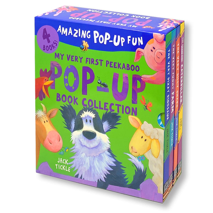 My Very First Peekaboo Pop-Up Book Collection 4 Books Box Set (Very Dizzy Dinosaur, Very Funny Farm) - The Book Bundle