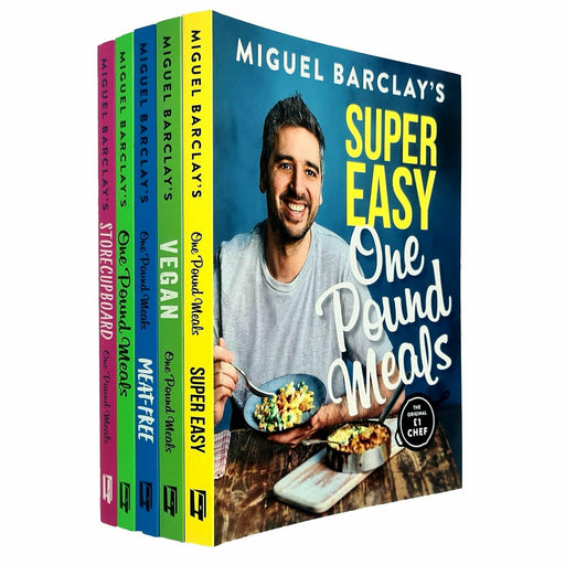 Miguel Barclay One Pound Meals Collection 5 Books Set (Super Easy One Pound Meals, Vegan One Pound Meals, Meat-Free, One Pound Meals, Storecupboard) - The Book Bundle