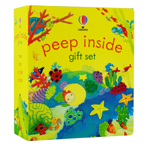 Usborne Peep Inside Collection 4 Books Gift Set - Peep Inside Space, Sea, Jungle, Tree - The Book Bundle