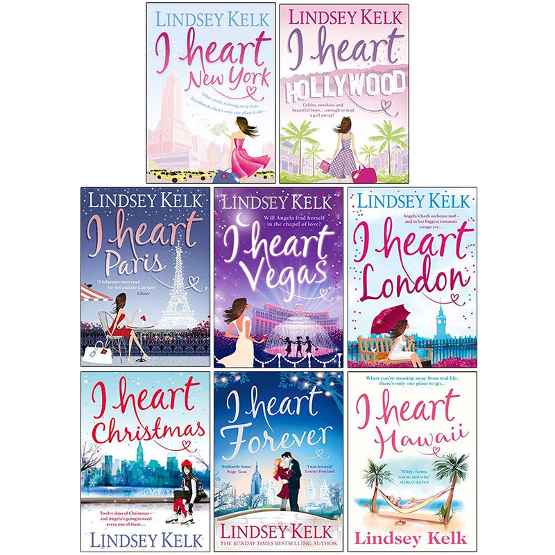 I Heart Series Lindsey Kelk 8 Books Set(New York, Hollywood, Paris, Vegas, London, Christmas, Forever, Hawaii) - The Book Bundle