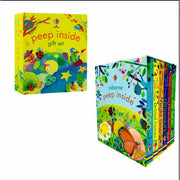 Usborne Peep Inside Collection 10 Books Set (Tree, The Sea, the Jungle, Space, Zoo, Animal Homes, Night Time, Dinosaurs, Garden & Farm) - The Book Bundle