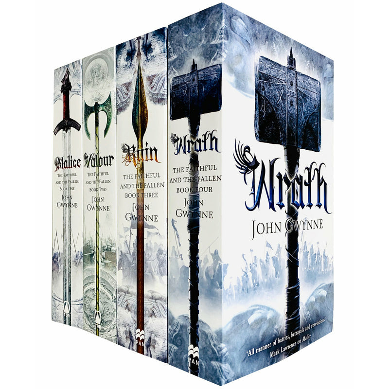 The Faithful and the Fallen 4 Books Collection Set By John Gwynne (Malice, Valour, Ruin & Wrath) - The Book Bundle