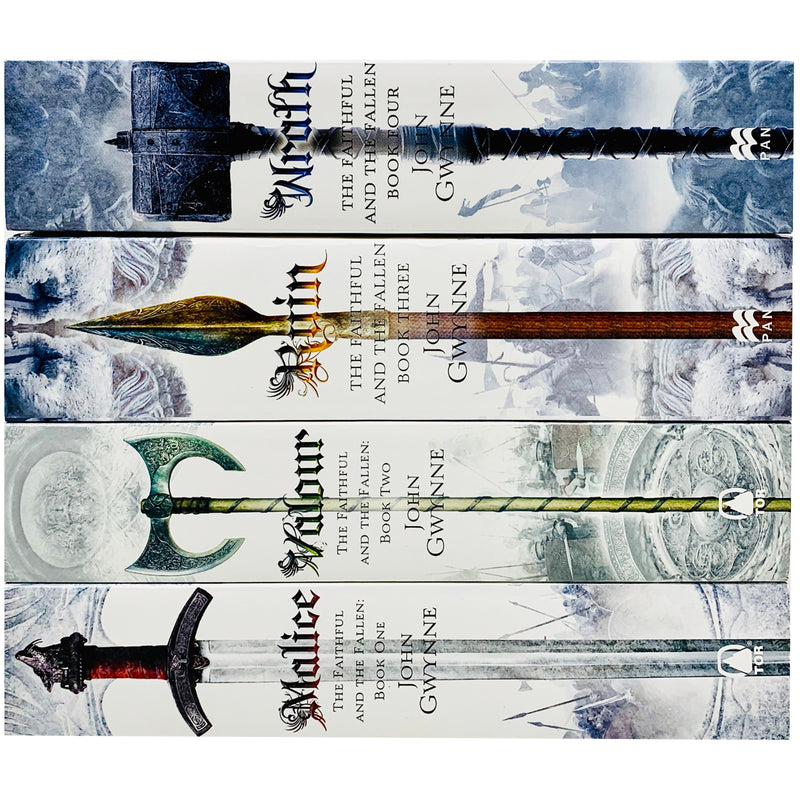 The Faithful and the Fallen 4 Books Collection Set By John Gwynne (Malice, Valour, Ruin & Wrath) - The Book Bundle