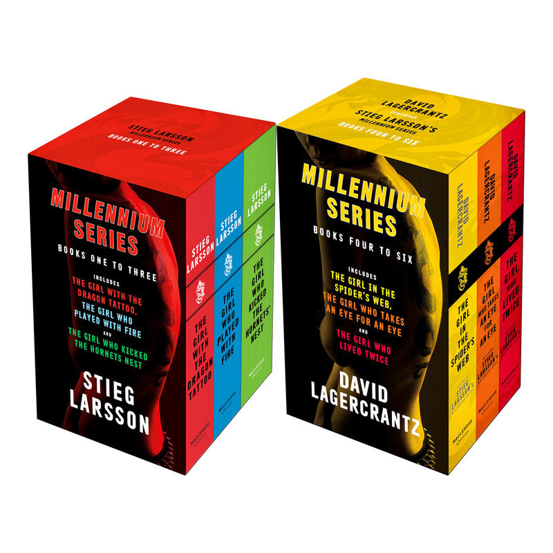 Millennium series 6 Books Complete Collection Box Set by Stieg Larsson & David Lagercrantz (Books 1 - 6) - The Book Bundle
