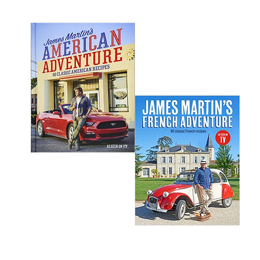 James martin's french adventure and james martin's american adventure 2 books collection set - The Book Bundle