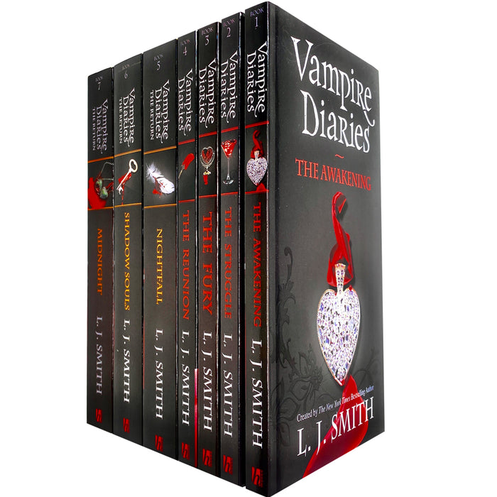 Vampire Diaries Complete Collection 7 Books Set by L. J. Smith (The Awakening 4 Books & The Return 3 Books) - The Book Bundle