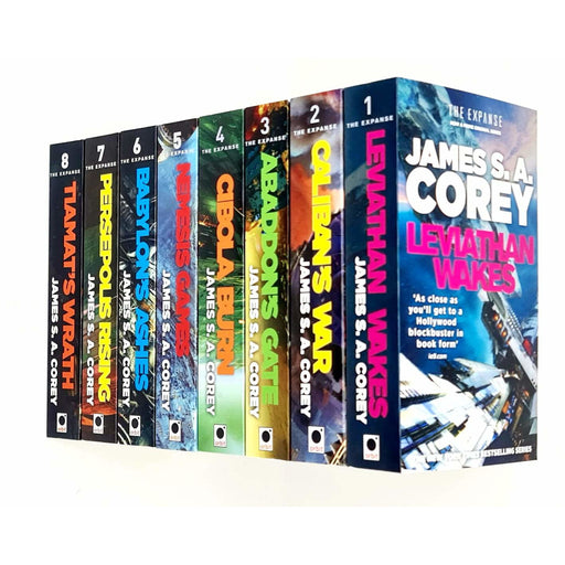 James S A Corey Expanse Series 8 Books Collection Set (Leviathan Wakes, Caliban's War, Abaddon's Gate, Cibola Burn, Nemesis Games) - The Book Bundle