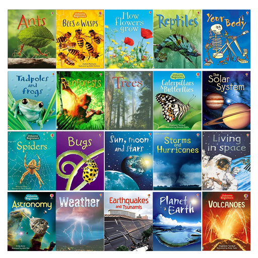 Usborne Beginners Nature & Science  20 Books Collection Set (Ants,Spider,Space) - The Book Bundle