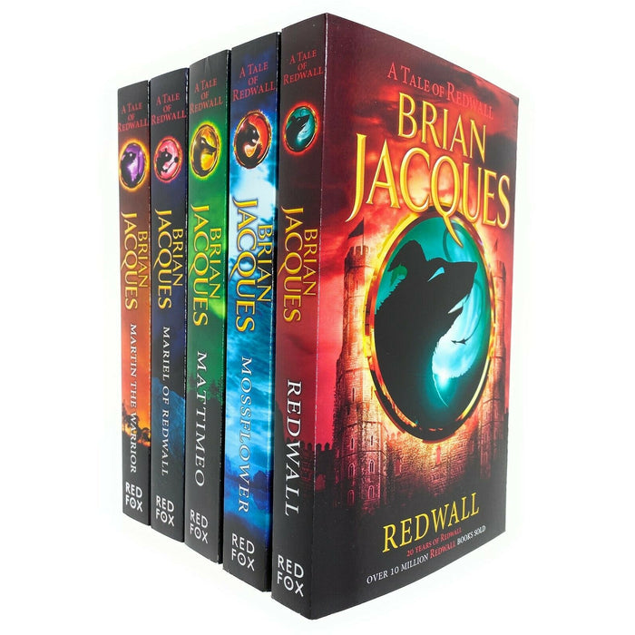 Brian Jacques Redwall Series 5 Books Collection Set Redwall, Mossflower, PB NEW - The Book Bundle