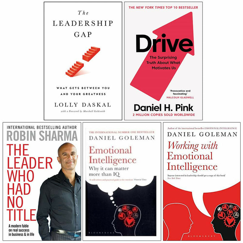 Leadership Gap,Drive Daniel Pink, The Leader Who Had No Title, Emotional Intelligence, Working with Emotional Intelligence 5 Books Collection Set - The Book Bundle