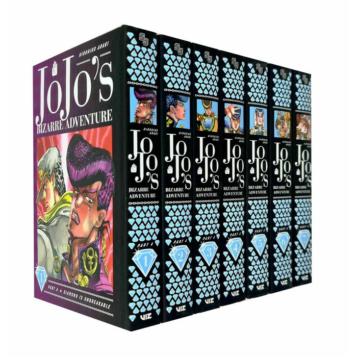 JoJo's Bizarre Adventure Part 4 Diamond Is Unbreakable Series 1-7: 7 Books Set - The Book Bundle