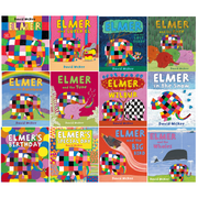 Elmer the Elephant classic picture book from the David McKee series, featuring colorful illustrations on the paperback cover.