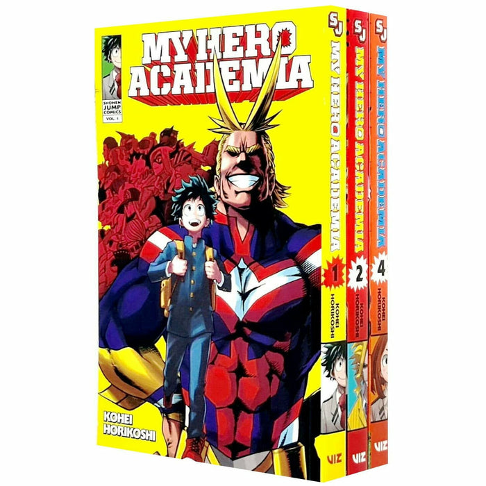 My Hero Academia Volume 1 2 4 collection 3 books set by Kohei Horikoshi Pack - The Book Bundle