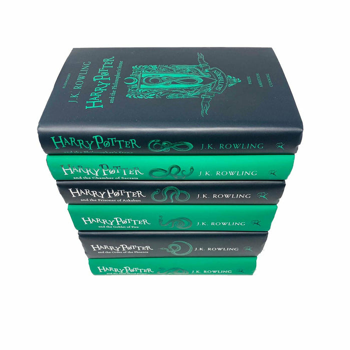 Harry Potter Slytherin Edition 5 Books Collection Set By J.K. Rowling PB NEW - The Book Bundle