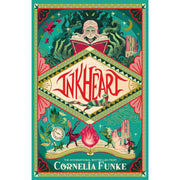 Paperback of Inkheart by Cornelia Funke, the first book in the fantasy adventure trilogy, featuring colorful cover art.