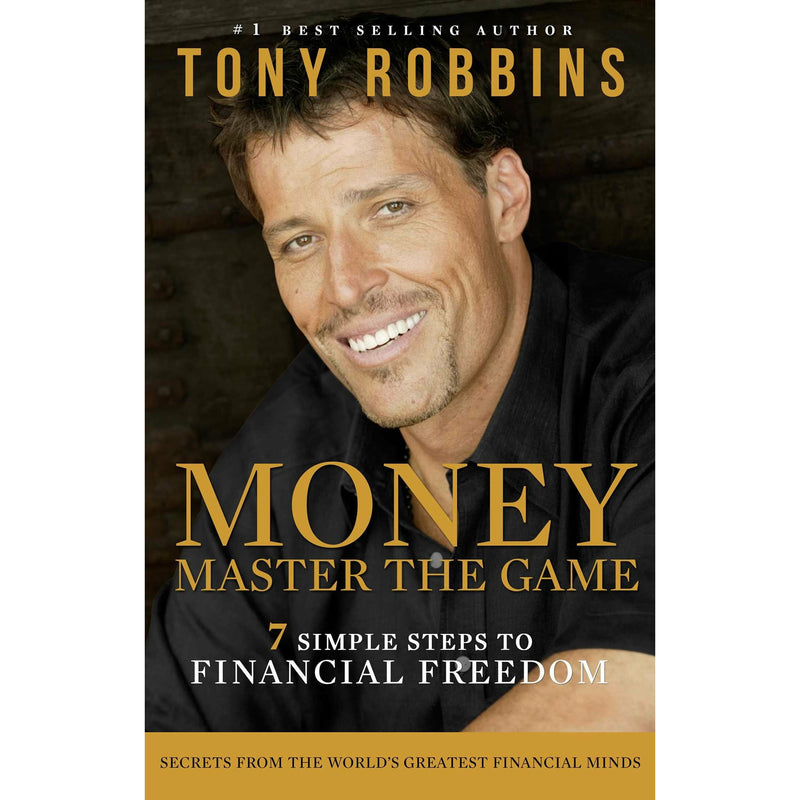 Book cover of "Money Master the Game" by Tony Robbins, showing the title and author's name on a colorful background.