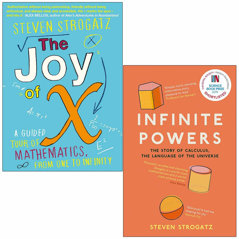 Steven Strogatz 2 Books Collection Set Joy of X & Infinite Powers The Story of Calculus - The Book Bundle