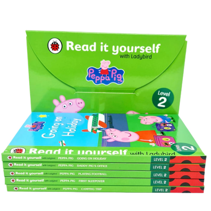 Peppa Pig Read It Yourself with Ladybird Level 2, 5 Books Collection Set PB NEW - The Book Bundle