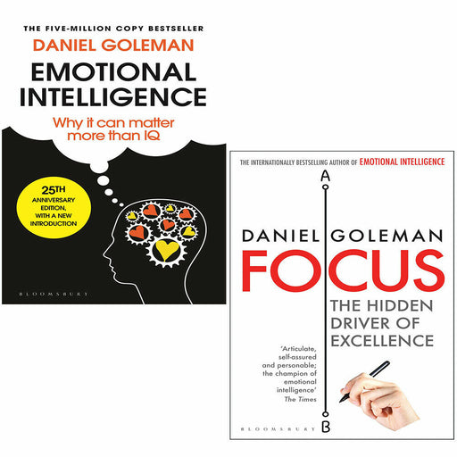 Daniel Goleman Collection 2 Books Set Focus, Emotional Intelligence - The Book Bundle