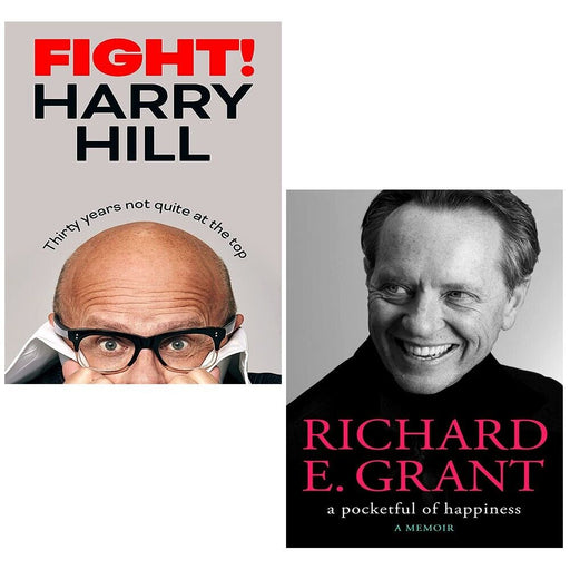 A Pocketful of Happiness Richard E. Grant,Fight Harry Hill 2 Books Set - The Book Bundle