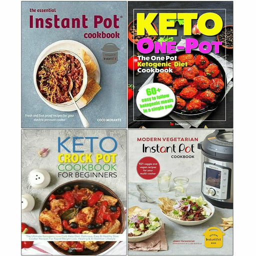 The Essential Instant Pot, One Pot, Keto Crock Pot,Modern Vegetarian 4 Books Set: - The Book Bundle