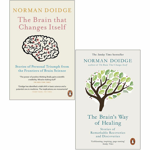 Norman Doidge 2 Books Collection Set Brain Changes Itself, Brain's Way of Healing - The Book Bundle
