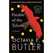Two paperback books from the Parable Series by Octavia E. Butler, featuring book covers with distinctive artwork and titles.