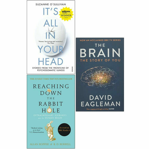 It's All in Your Head, Reaching Down The Rabbit Hole, The Brain 3 Books Set - The Book Bundle