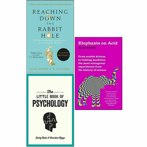 Reaching Down Rabbit, Little Book of Psychology, Elephants On Acid 3 Books Set - The Book Bundle