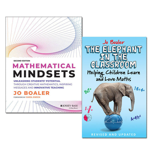 Jo Boaler Collection 2 Books Set Mathematical Mindsets,Elephant in Classroom - The Book Bundle