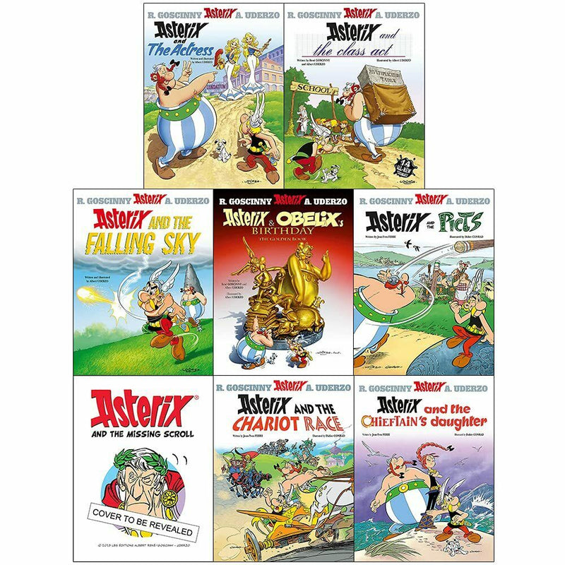 Asterix the Gaul Series 7 Collection 8 Books Set (31-38) (Asterix and the Actress, Class Act, The Falling Sky) - The Book Bundle