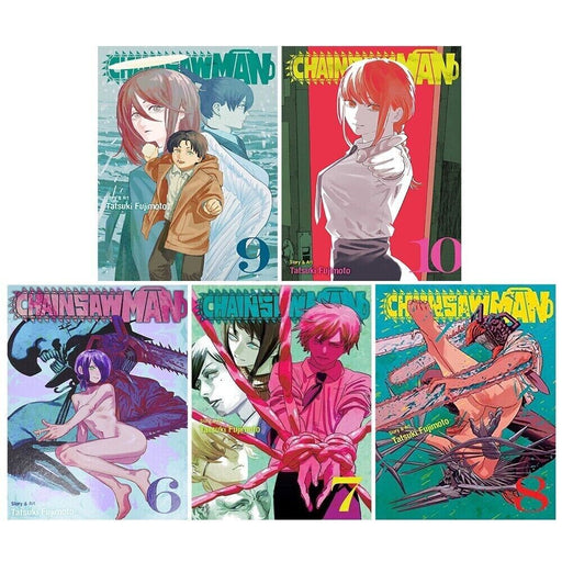 Chainsaw Man Series Collection 5 Books Set by Tatsuki Fujimoto (Vol. 6-10) - The Book Bundle