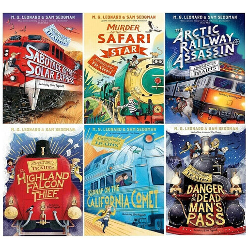 M. G. Leonard & Sam Sedgman Adventures on Trains Series 6 Books Collection Set - The Book Bundle