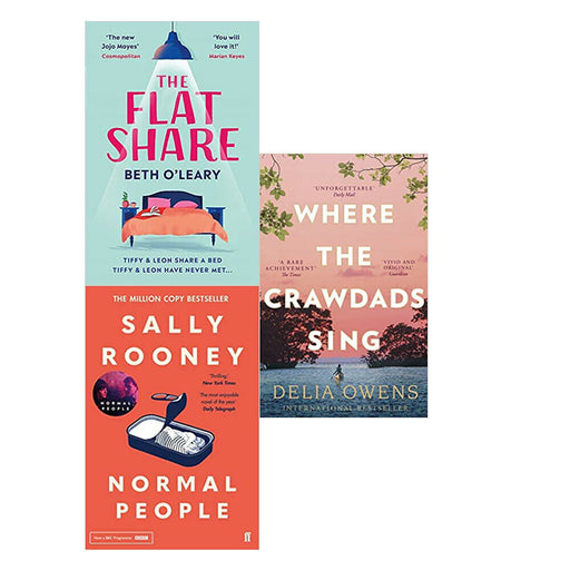 Normal People, Where the Crawdads,The Flatshare 3 Books Collection Set - The Book Bundle