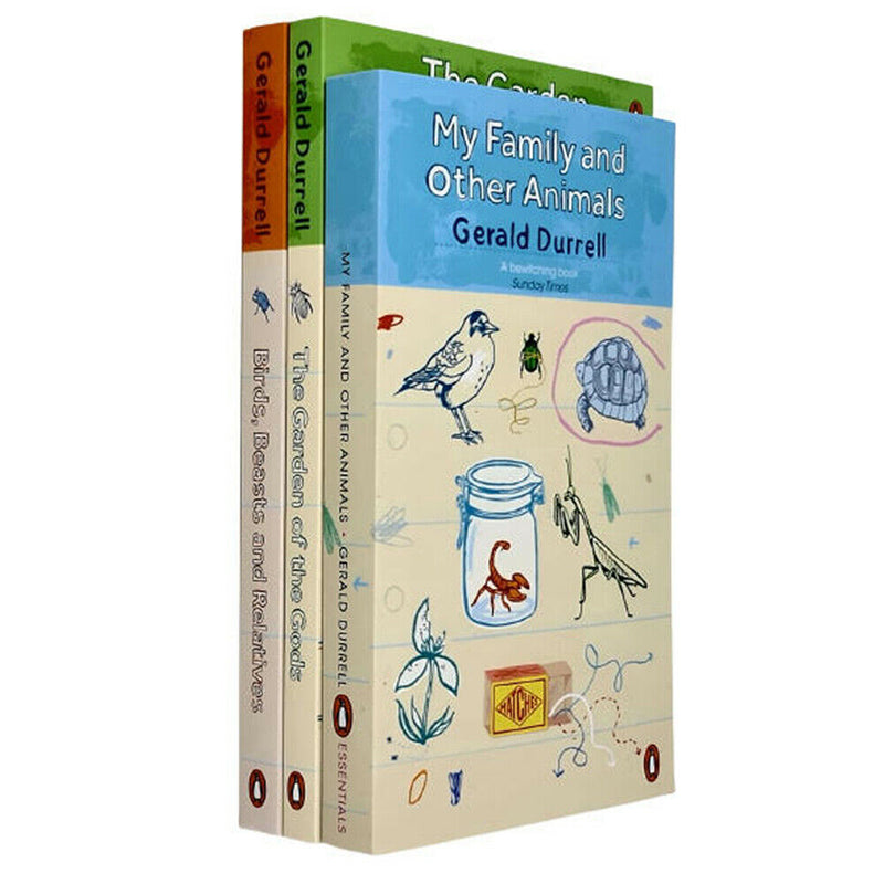 Gerald Durrell Corfu Trilogy 3 Books Collection Set (My Family and Other Animals, Birds Beasts and Relatives, The Garden of the Gods) - The Book Bundle