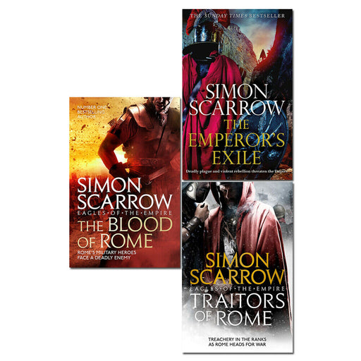 Eagles of the Empire book Series 17-19 Collection 3 Books Set by Simon Scarrow (Exile , Rome, Blood of Rome) - The Book Bundle