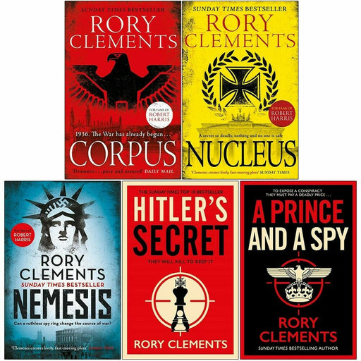 Rory Clements A Gripping Spy Thriller 5 Books Collection Set - The Book Bundle