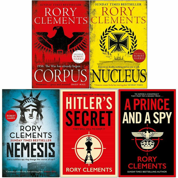 Rory Clements A Gripping Spy Thriller 5 Books Collection Set - The Book Bundle