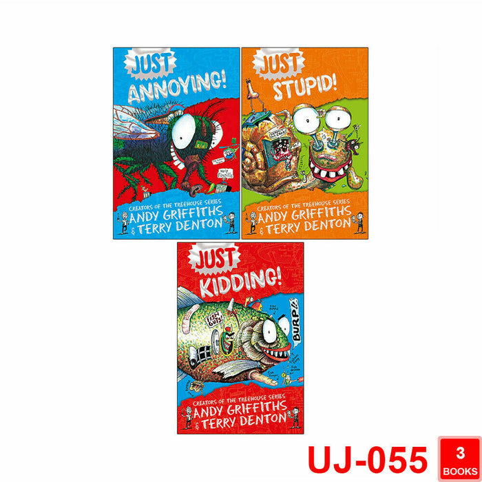 Just Series Books 1 - 3 Collection Set by Andy Griffiths (Just Kidding, Just Stupid & Just Annoying) - The Book Bundle