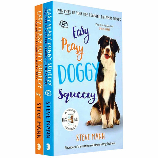 Steve Mann 2 Books Set Pack Easy Peasy Puppy Squeezy, Easy Peasy Doggy Squeezy - The Book Bundle