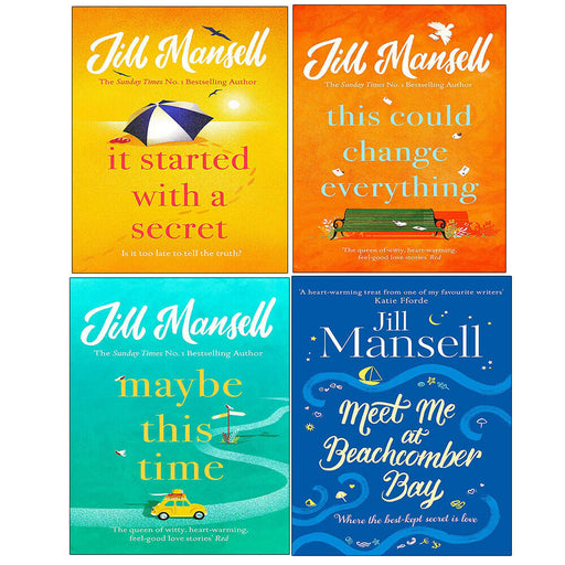 Jill Mansell 4 Books Collection Set (It Started with a Secret, Maybe This Time, Beachcomber Bay, Change Everything) - The Book Bundle