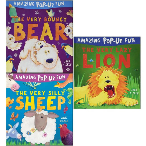 Jack Tickle 3 Books Set Very Bouncy Bear, Very Silly Sheep, Very Lazy Lion - The Book Bundle